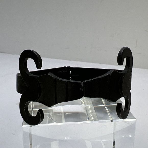 Vintage Aries Zodiac Hinged Black Metal Braclet - Picture 1 of 8